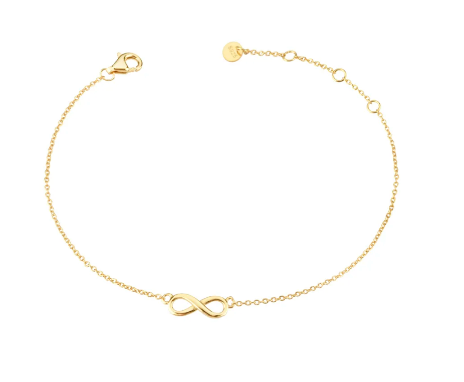 Pulseira infinito dourado