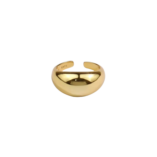 Anel circle bold dourado